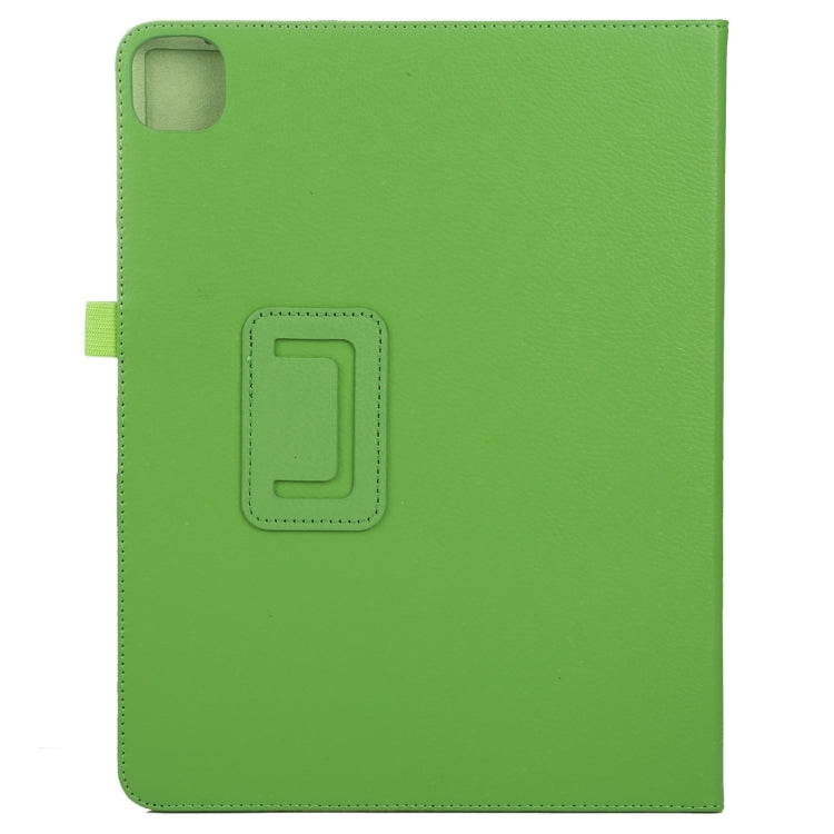 For iPad Air 11 2025 / 2024 Litchi Texture Solid Color Leather Tablet Case(Green)