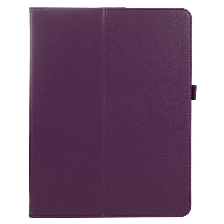For iPad Air 11 2024 Litchi Texture Solid Color Leather Tablet Case(Purple)