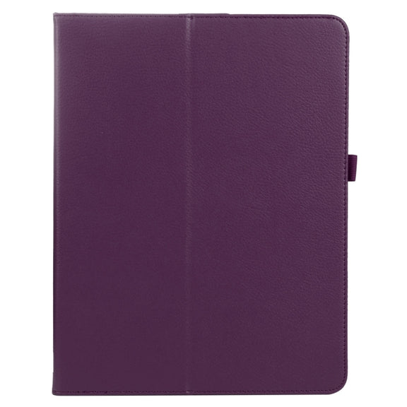 For iPad Air 11 2024 Litchi Texture Solid Color Leather Tablet Case(Purple)