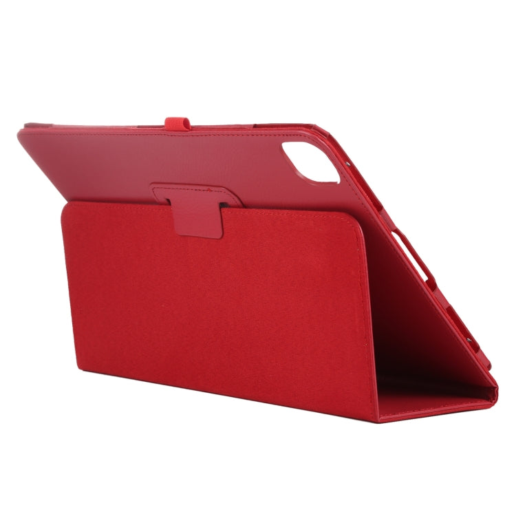 For iPad Air 11 2024 Litchi Texture Solid Color Leather Tablet Case(Red)