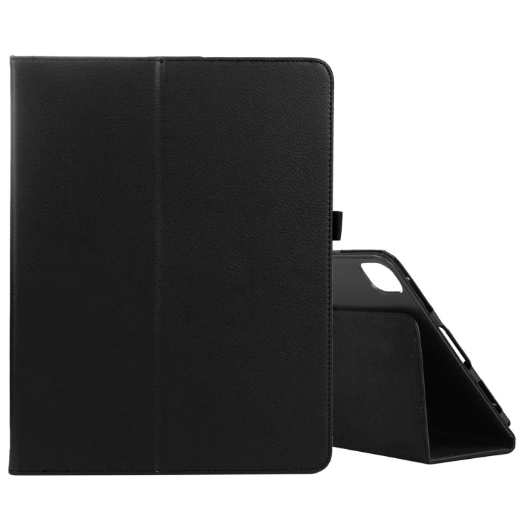 For iPad Air 11 2025 / 2024 Litchi Texture Solid Color Leather Tablet Case(Black)