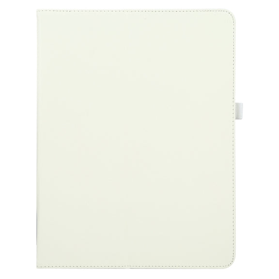 For iPad Air 11 2024 Litchi Texture Solid Color Leather Tablet Case(White)