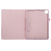 For iPad Air 11 2024 Litchi Texture Solid Color Leather Tablet Case(Pink)