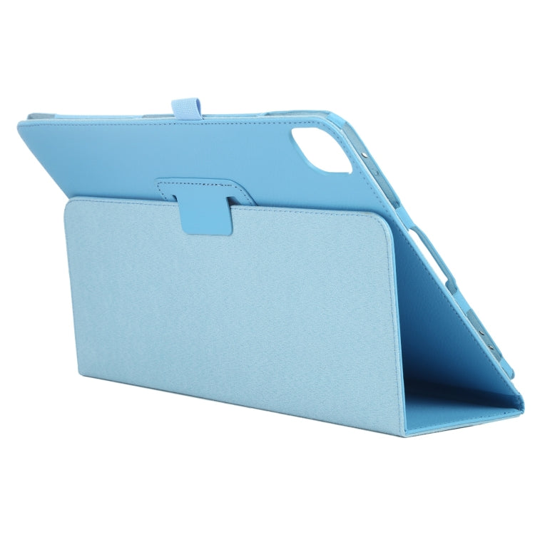 For iPad Air 11 2024 Litchi Texture Solid Color Leather Tablet Case(Sky Blue)