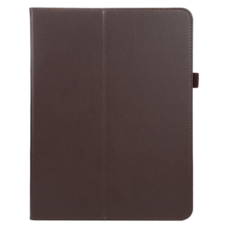 For iPad Air 11 2025 / 2024 Litchi Texture Solid Color Leather Tablet Case(Brown)
