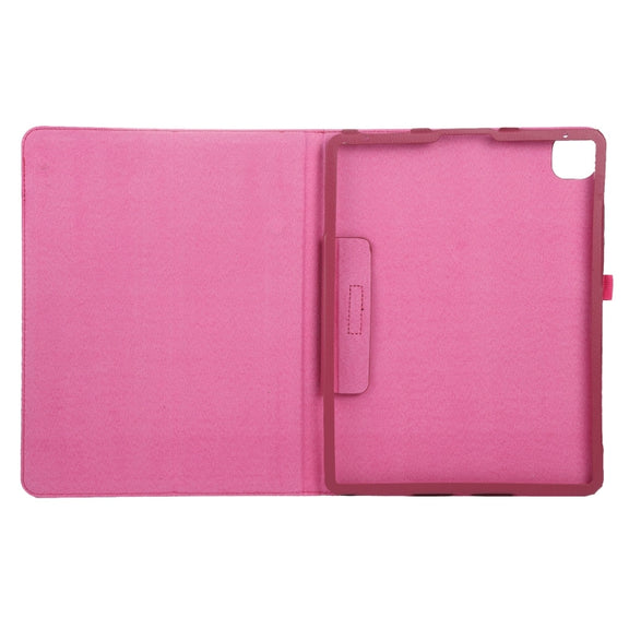 For iPad Pro 11 2024 Litchi Texture Solid Color Leather Tablet Case(Rose Red)