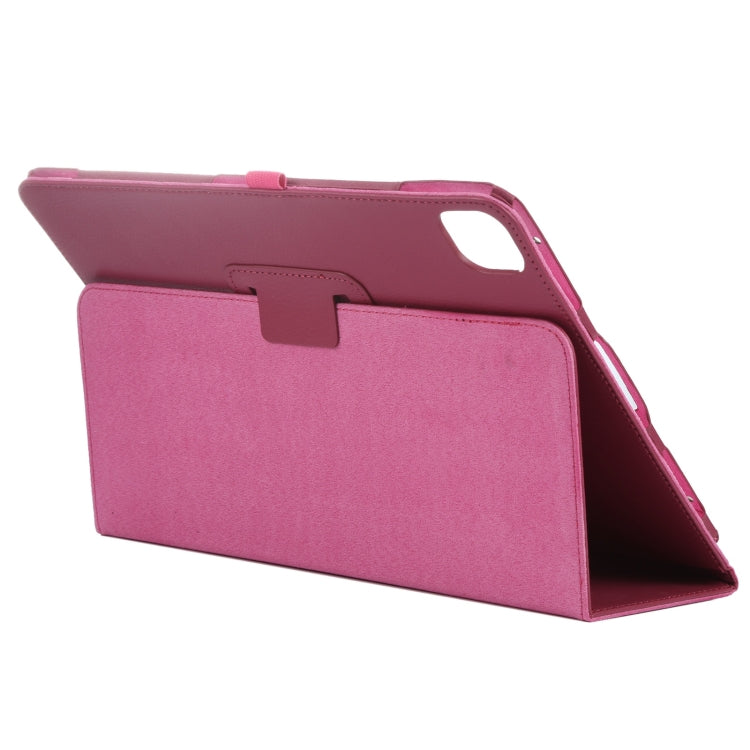 For iPad Pro 11 2024 Litchi Texture Solid Color Leather Tablet Case(Rose Red)