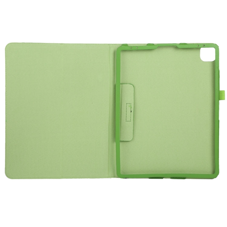 For iPad Pro 11 2024 Litchi Texture Solid Color Leather Tablet Case(Green)