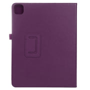 For iPad Pro 13 2024 Litchi Texture Solid Color Leather Tablet Case(Purple)