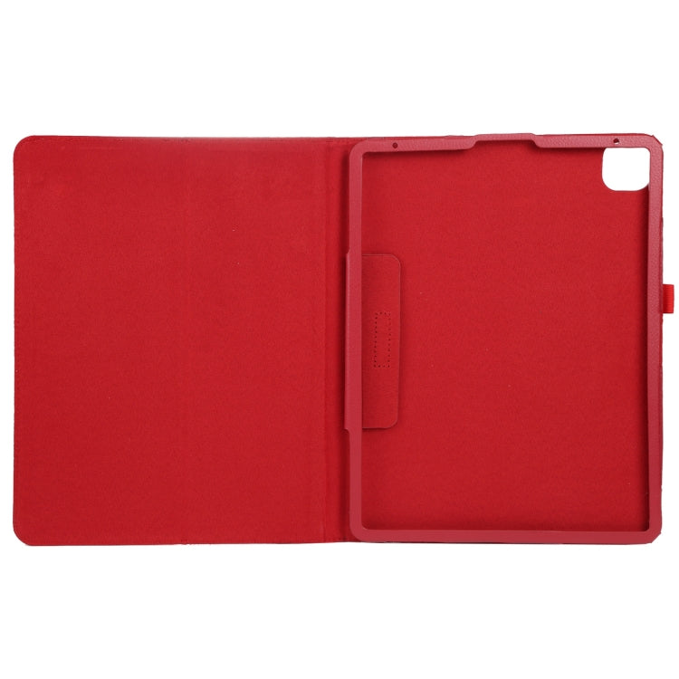 For iPad Pro 13 2024 Litchi Texture Solid Color Leather Tablet Case(Red)