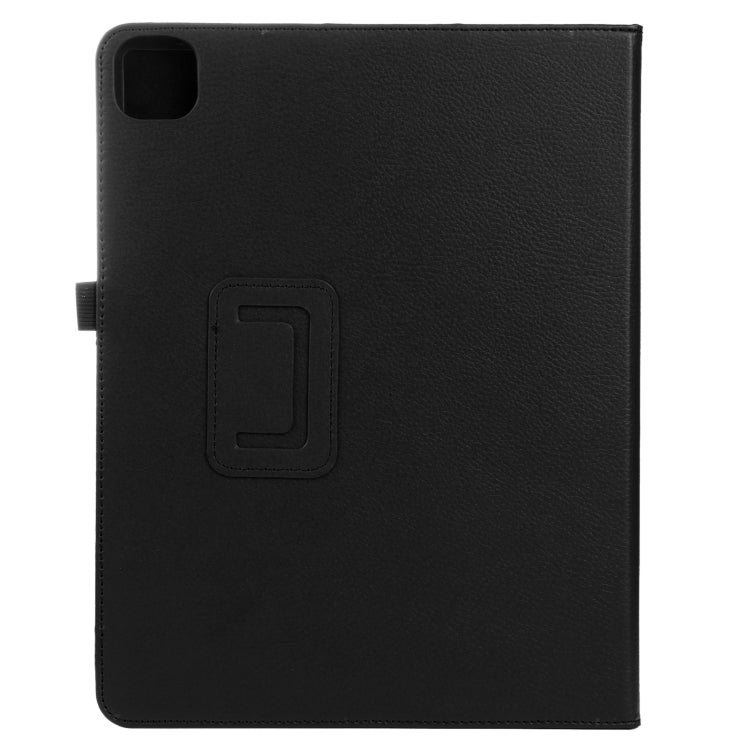 For iPad Pro 13 2024 Litchi Texture Solid Color Leather Tablet Case(Black)