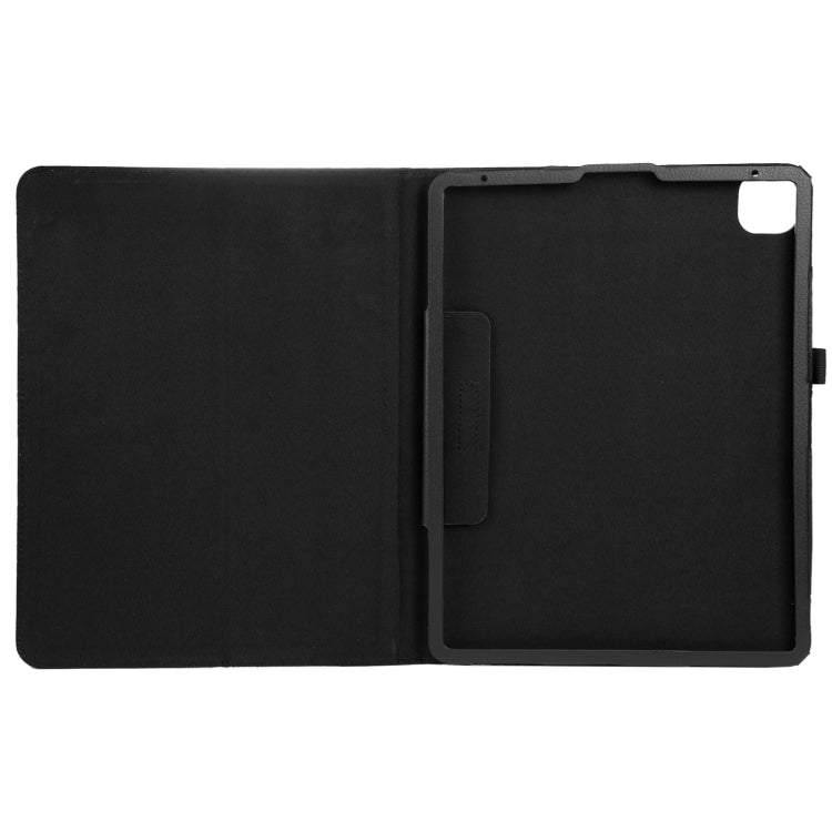 For iPad Pro 13 2024 Litchi Texture Solid Color Leather Tablet Case(Black)