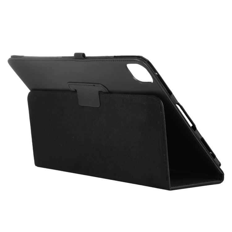 For iPad Pro 13 2024 Litchi Texture Solid Color Leather Tablet Case(Black)