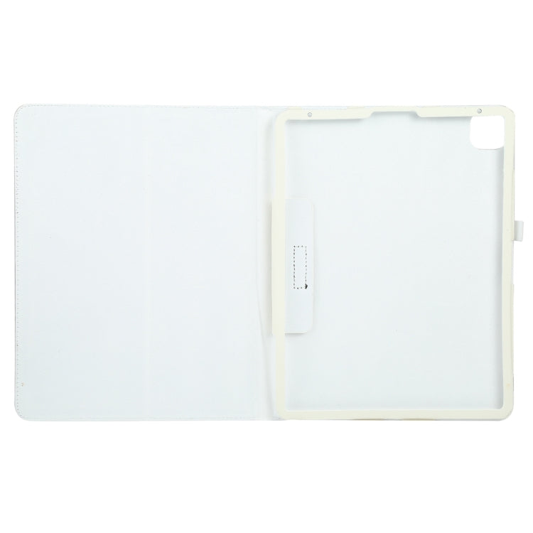 For iPad Pro 13 2024 Litchi Texture Solid Color Leather Tablet Case(White)