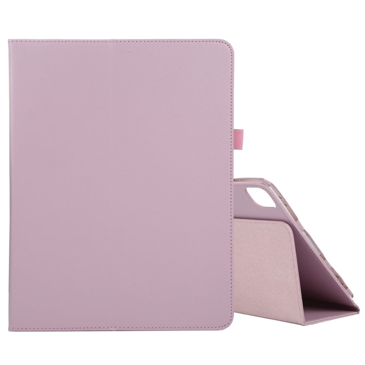 For iPad Pro 13 2024 Litchi Texture Solid Color Leather Tablet Case(Pink)
