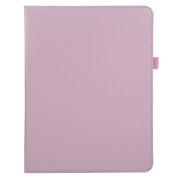 For iPad Pro 13 2024 Litchi Texture Solid Color Leather Tablet Case(Pink)