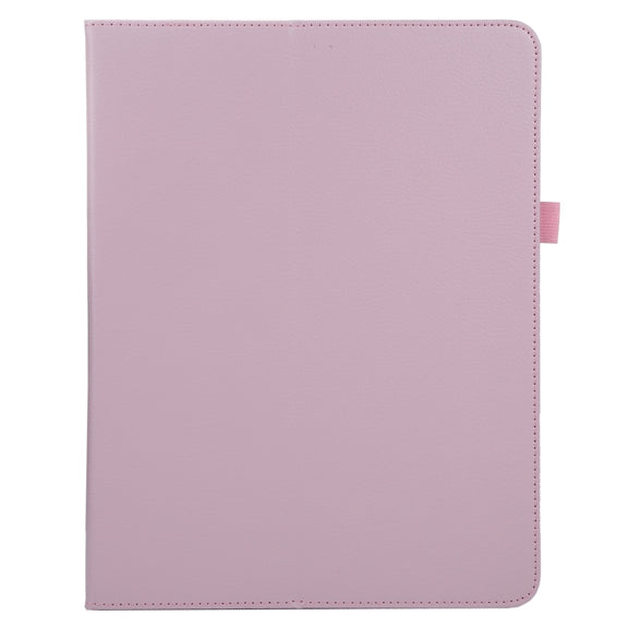 For iPad Pro 13 2024 Litchi Texture Solid Color Leather Tablet Case(Pink)