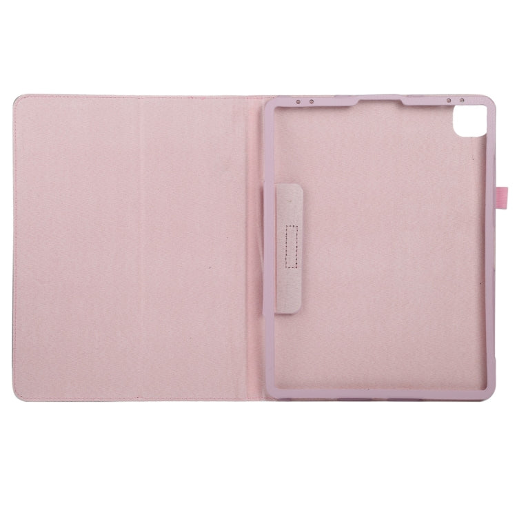 For iPad Pro 13 2024 Litchi Texture Solid Color Leather Tablet Case(Pink)