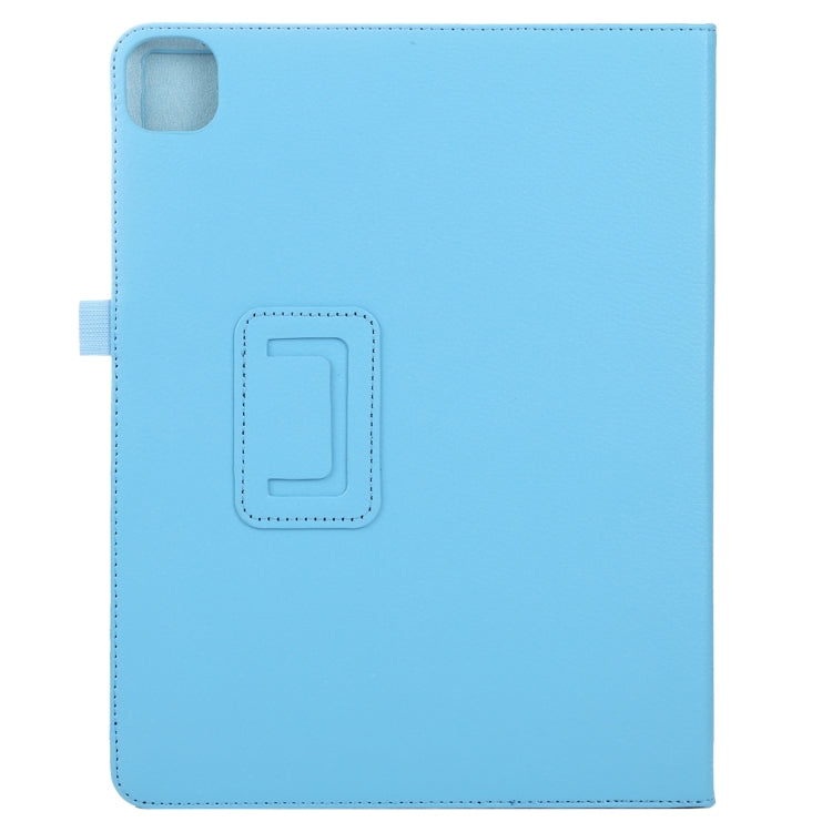 For iPad Pro 13 2024 Litchi Texture Solid Color Leather Tablet Case(Sky Blue)