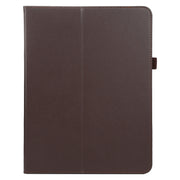 For iPad Pro 13 2024 Litchi Texture Solid Color Leather Tablet Case(Brown)