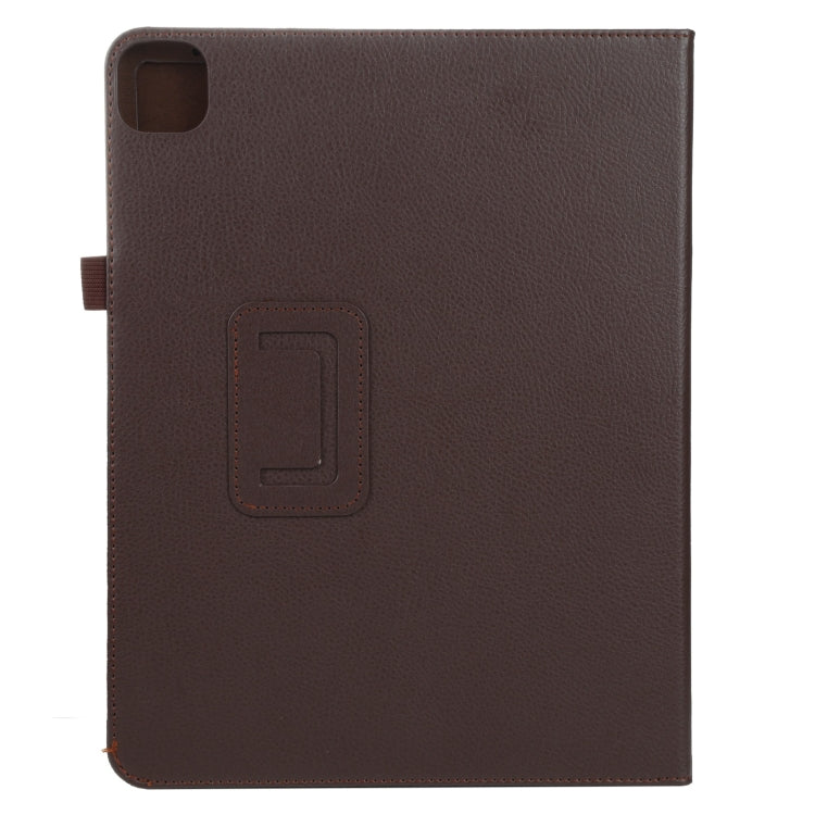 For iPad Pro 13 2024 Litchi Texture Solid Color Leather Tablet Case(Brown)