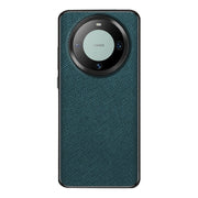 For Huawei Mate 60 Cross Texture PU Leather Phone Case(Dark Green)
