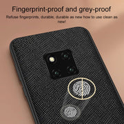 For Huawei Mate 60 Cross Texture PU Leather Phone Case(Dark Green)
