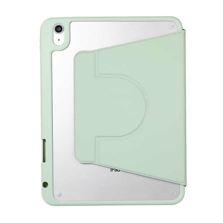 For iPad Pro 11 2024 2 in 1 Acrylic Split Rotating Leather Tablet Case(Matcha Green)