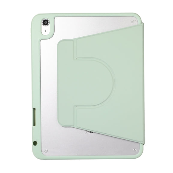 For iPad Pro 11 2024 2 in 1 Acrylic Split Rotating Leather Tablet Case(Matcha Green)