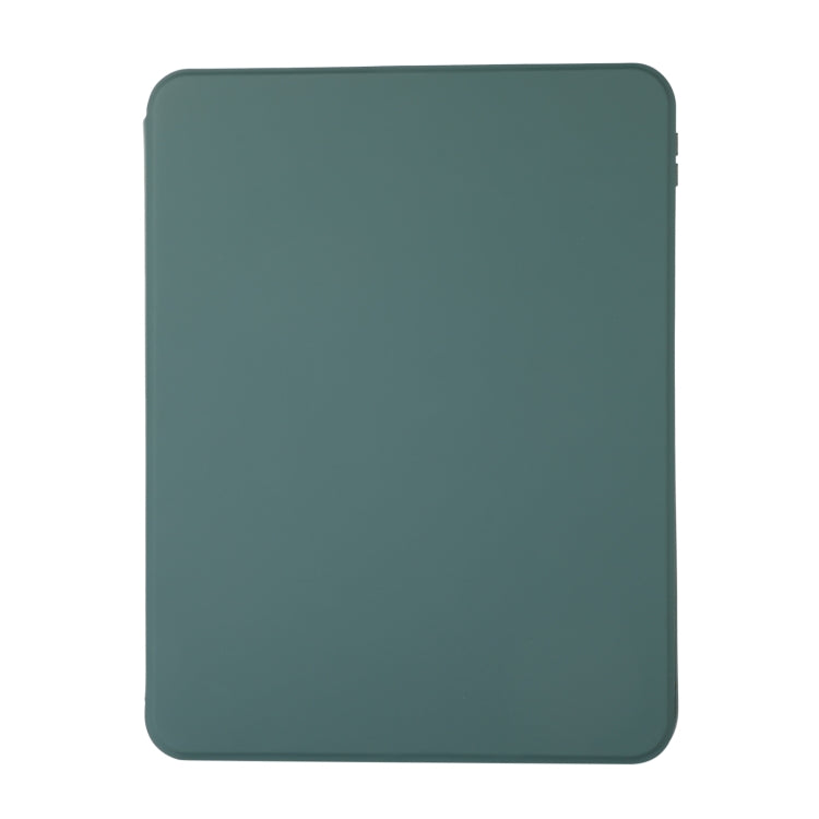 For iPad Pro 11 2024 2 in 1 Acrylic Split Rotating Leather Tablet Case(Pine Needle Green)