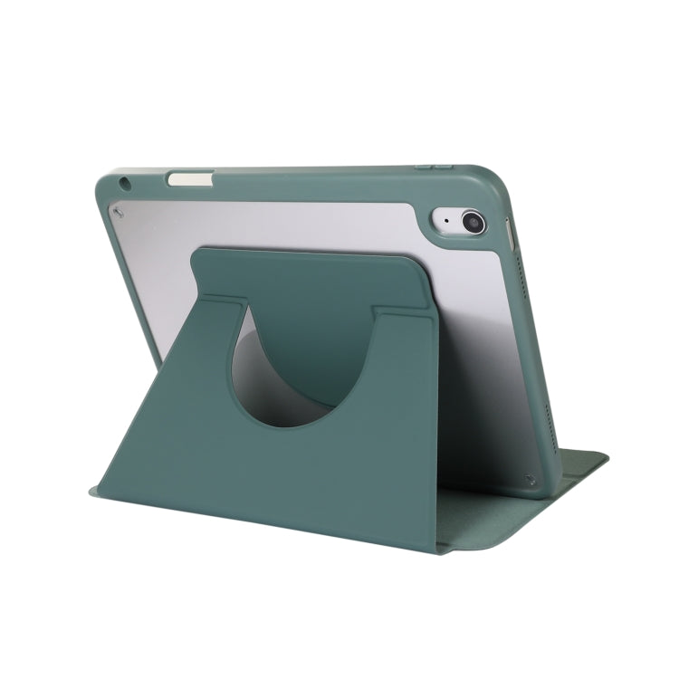 For iPad Pro 11 2024 2 in 1 Acrylic Split Rotating Leather Tablet Case(Pine Needle Green)