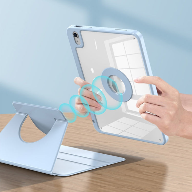 For iPad Pro 13 2024 2 in 1 Acrylic Split Rotating Leather Tablet Case(Dark Blue)