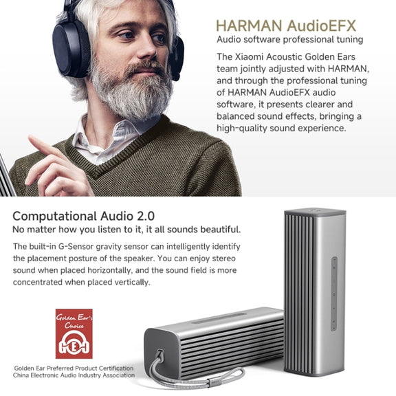 Xiaomi Sound Move Portable Bluetooth Speaker, US Plug(Silver Grey)