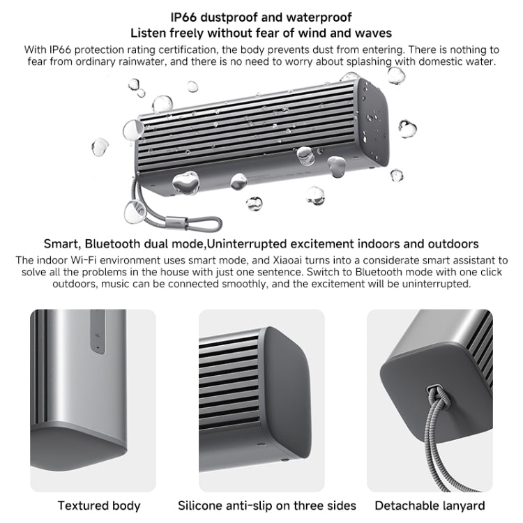Xiaomi Sound Move Portable Bluetooth Speaker, US Plug(Silver Grey)