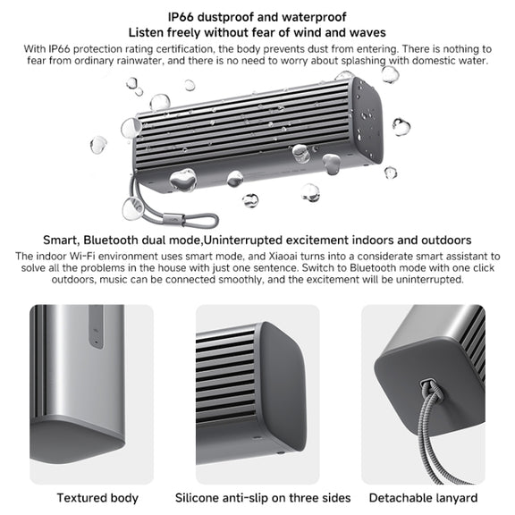 Xiaomi Sound Move Portable Bluetooth Speaker, US Plug(Silver Grey)