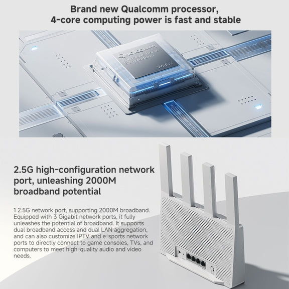 Xiaomi Router BE3600 WiFi7 2.5G Port Dual Band, US Plug(White)