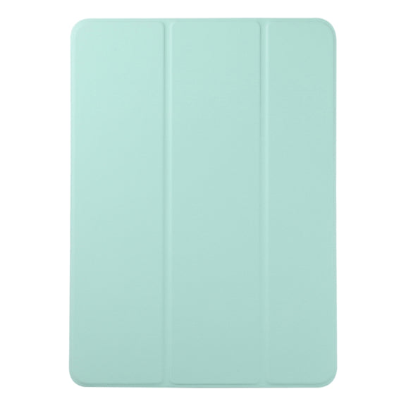 For iPad Pro 13 2024 Double-sided Clip Non-buckle Magnetic PU Smart Tablet Case(Light Green)