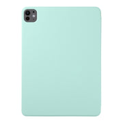 For iPad Pro 13 2024 Double-sided Clip Non-buckle Magnetic PU Smart Tablet Case(Light Green)