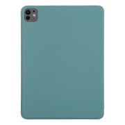 For iPad Pro 13 2024 Double-sided Clip Non-buckle Magnetic PU Smart Tablet Case(Green)