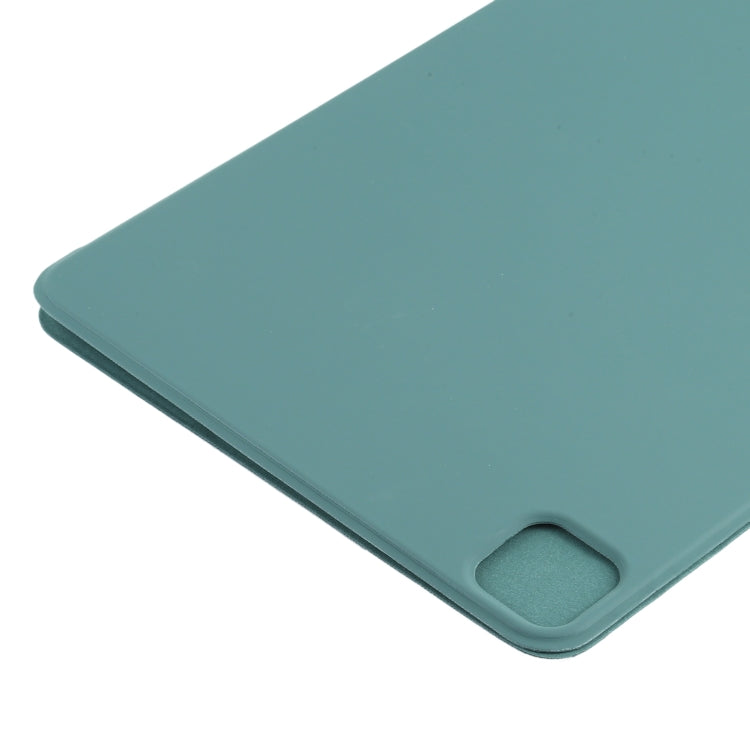 For iPad Pro 13 2024 Double-sided Clip Non-buckle Magnetic PU Smart Tablet Case(Green)