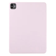 For iPad Pro 13 2024 Double-sided Clip Non-buckle Magnetic PU Smart Tablet Case(Pink)