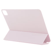 For iPad Pro 13 2024 Double-sided Clip Non-buckle Magnetic PU Smart Tablet Case(Pink)
