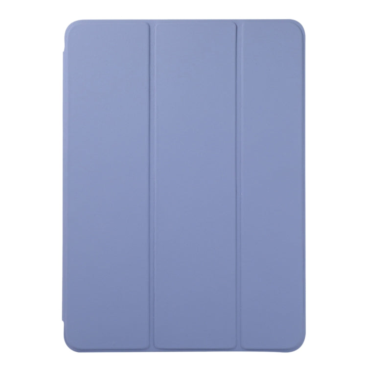 For iPad Pro 13 2024 Double-sided Clip Non-buckle Magnetic PU Smart Tablet Case(Purple)