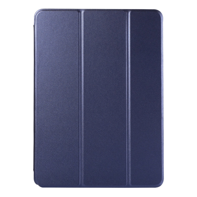 For iPad Pro 13 2024 Double-sided Clip Non-buckle Magnetic PU Smart Tablet Case(Dark Blue)