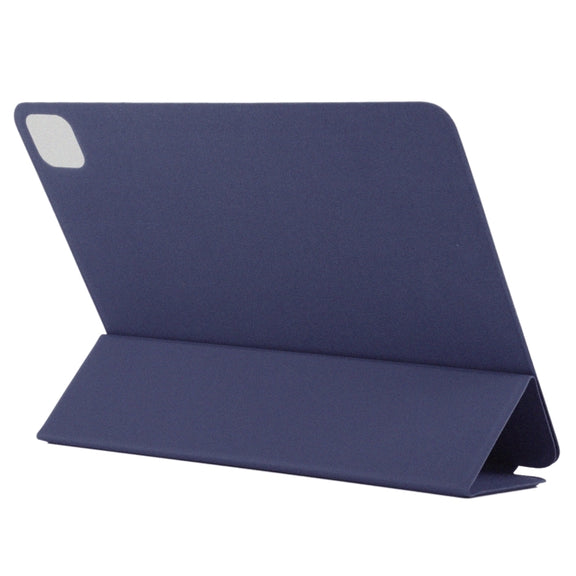 For iPad Pro 13 2024 Double-sided Clip Non-buckle Magnetic PU Smart Tablet Case(Dark Blue)
