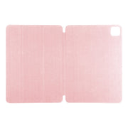 For iPad Pro 13 2024 Double-sided Clip Non-buckle Magnetic PU Smart Tablet Case(Rose Gold)
