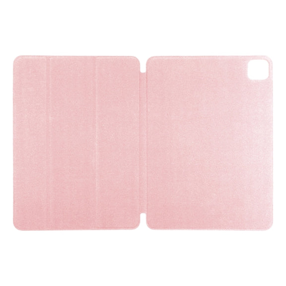 For iPad Pro 13 2024 Double-sided Clip Non-buckle Magnetic PU Smart Tablet Case(Rose Gold)