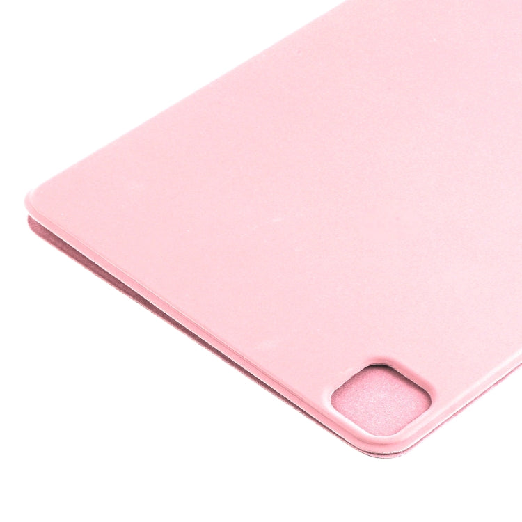 For iPad Pro 13 2024 Double-sided Clip Non-buckle Magnetic PU Smart Tablet Case(Rose Gold)