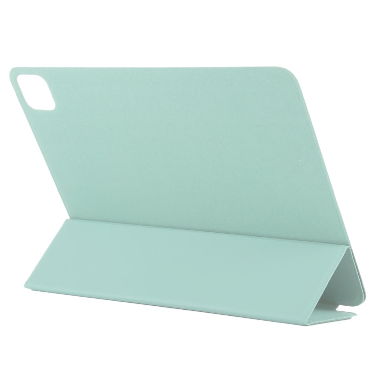 For iPad Pro 11 2024 Double-sided Clip Non-buckle Magnetic PU Smart Tablet Case(Light Green)