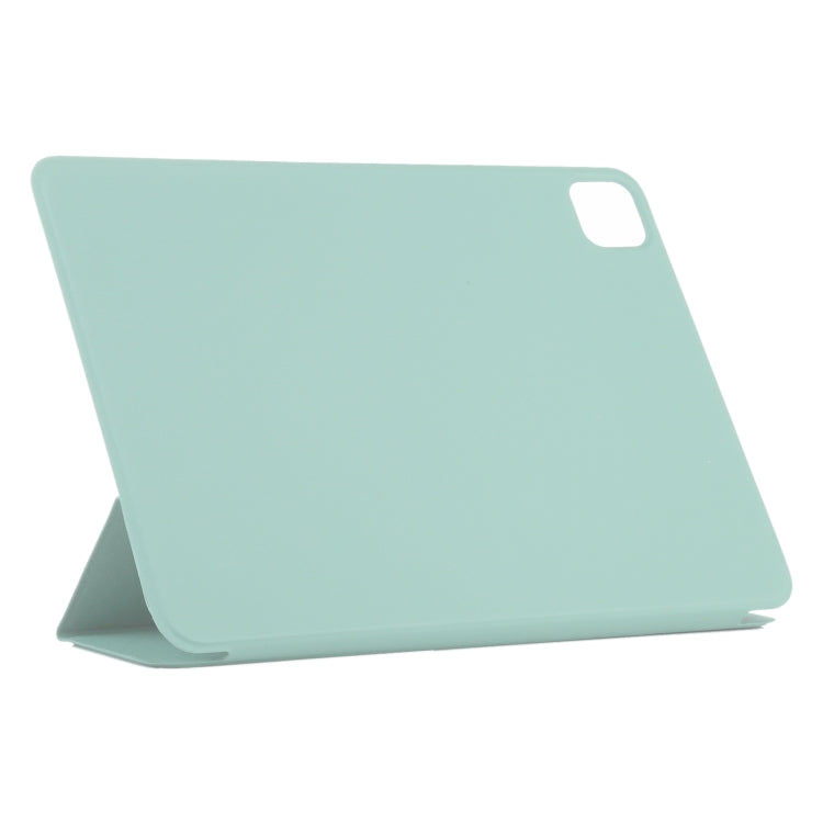 For iPad Pro 11 2024 Double-sided Clip Non-buckle Magnetic PU Smart Tablet Case(Light Green)